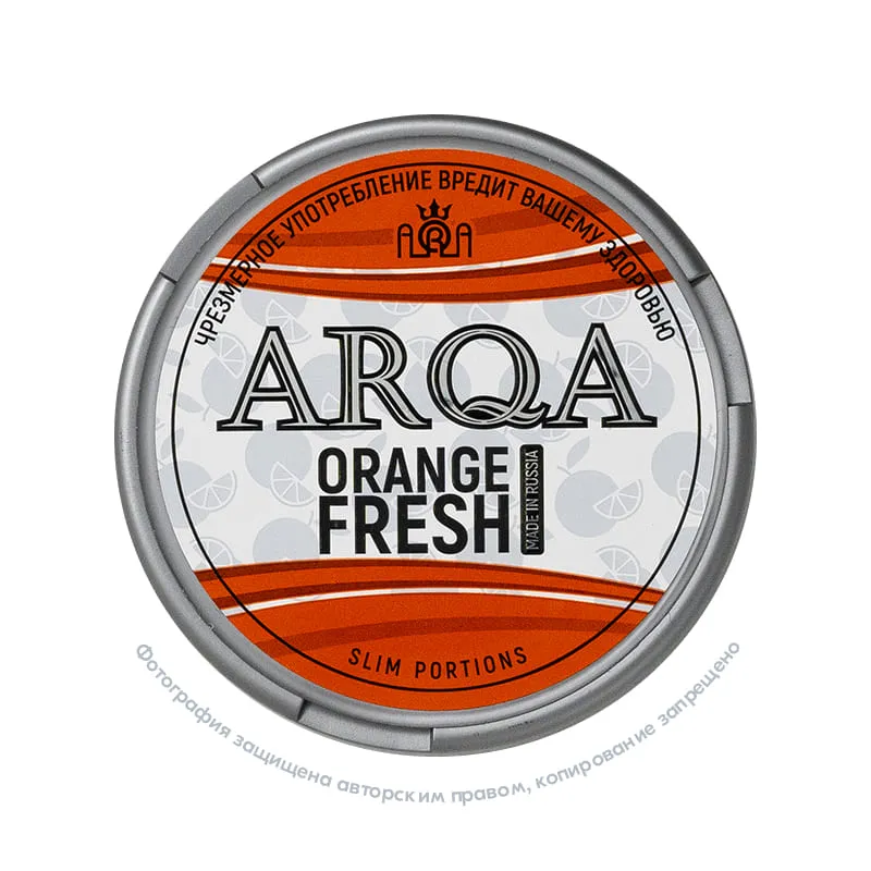 Снюс ARQA Orange Fresh, 70 мг/г, апельсиновый сок, slim portion