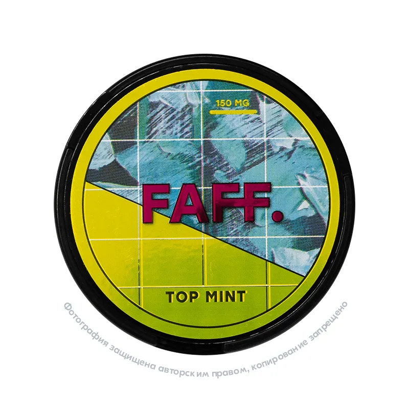 Снюс FAFF Top Mint, 150 мг/г, мята, slim portion