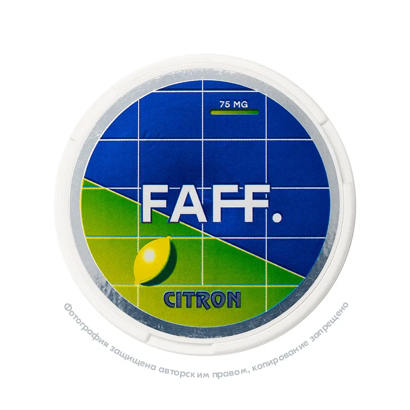 Снюс FAFF Citron, 75 мг/г, Спрайт, slim portion