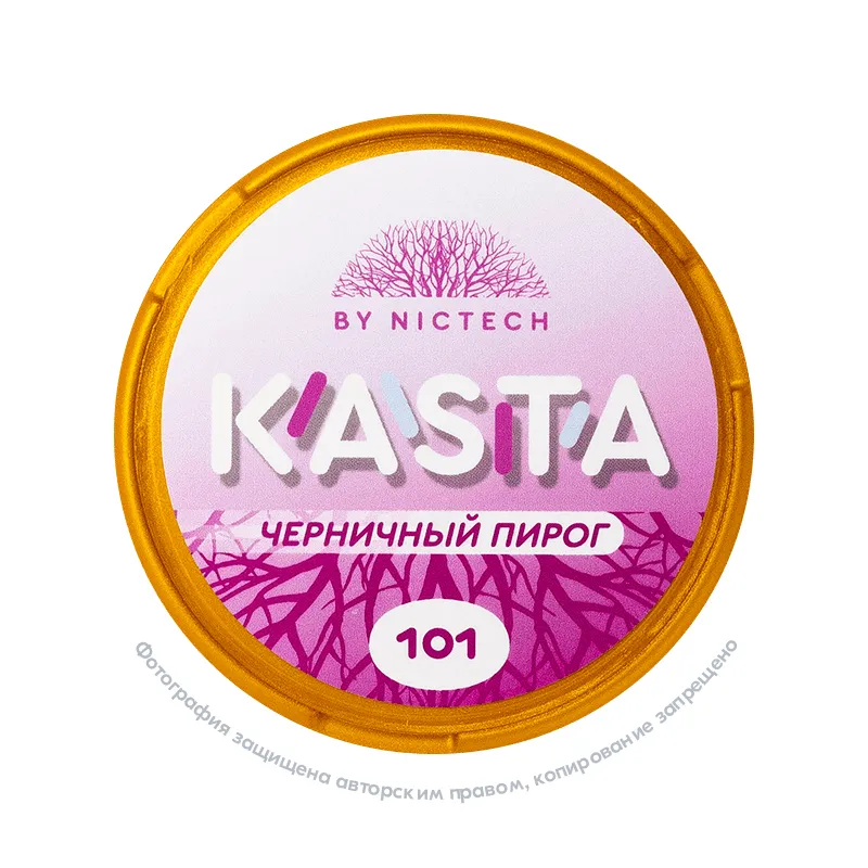 Снюс Kasta Classic Черничный Пирог, 101 мг/г, черничный пирог, slim portion