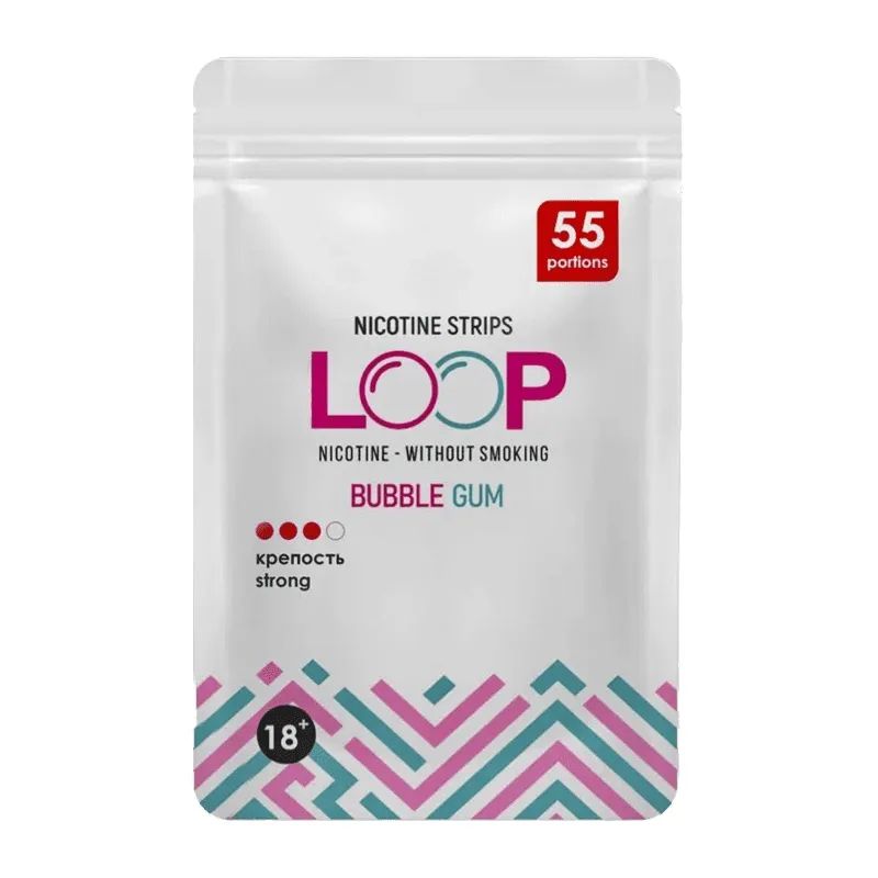 Никотиновые пластинки Loop Bubble Gum, 11 мг/порция, бабл гам, slim portion