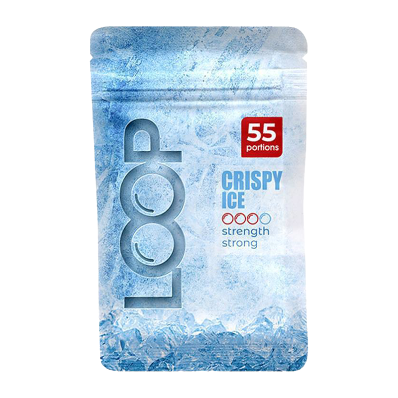 Никотиновые пластинки Loop Crispy Ice, 11 мг/порция, ментол, slim portion