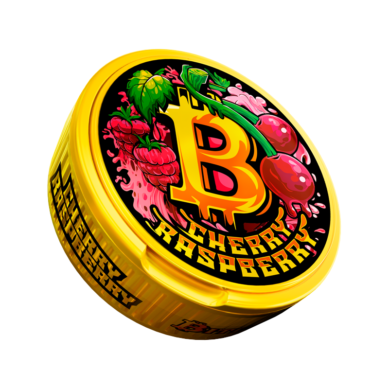 Снюс Bitcoin Cherry Raspberry, 150 мг/г, вишня и малина, slim portion