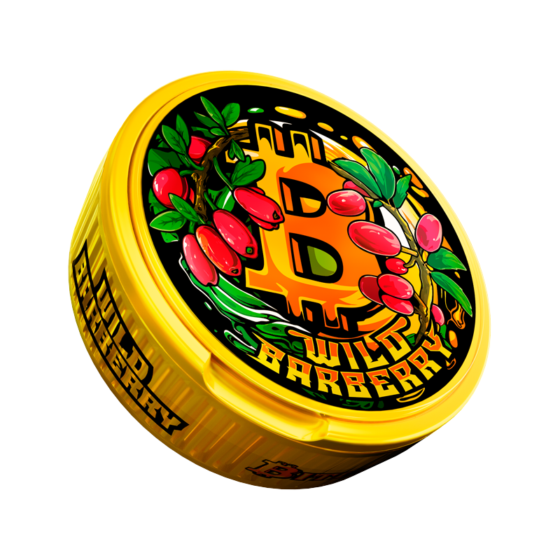 Снюс Bitcoin Wild Barberry, 150 мг/г, дикий барбарис, slim portion
