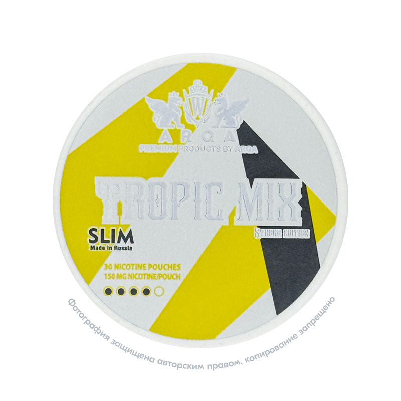 Снюс ARQA Strong Edition Tropic Mix, 150 мг/г, тропический микс, slim portion