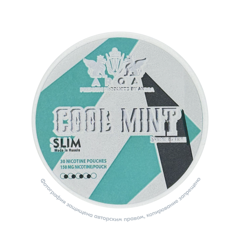 Снюс ARQA Strong Edition Cold Mint, 150 мг/г, мята с холодком, slim portion