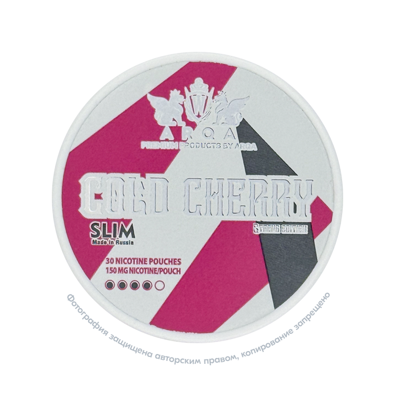 Снюс ARQA Strong Edition Cold Cherry, 150 мг/г, вишня с холодком, slim portion