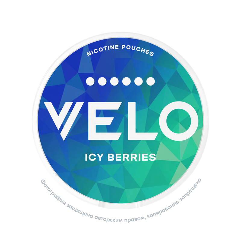 Снюс VELO Icy Berries, 17 мг/порция, ягоды и мята с холодком, slim portion