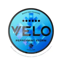 Снюс VELO Peppermint Storm, 17 мг/порция, перечная мята с холодком, slim portion