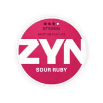 Снюс Zyn Strong Sour Ruby, 11 мг/порция, кислые ягоды, slim portion, white